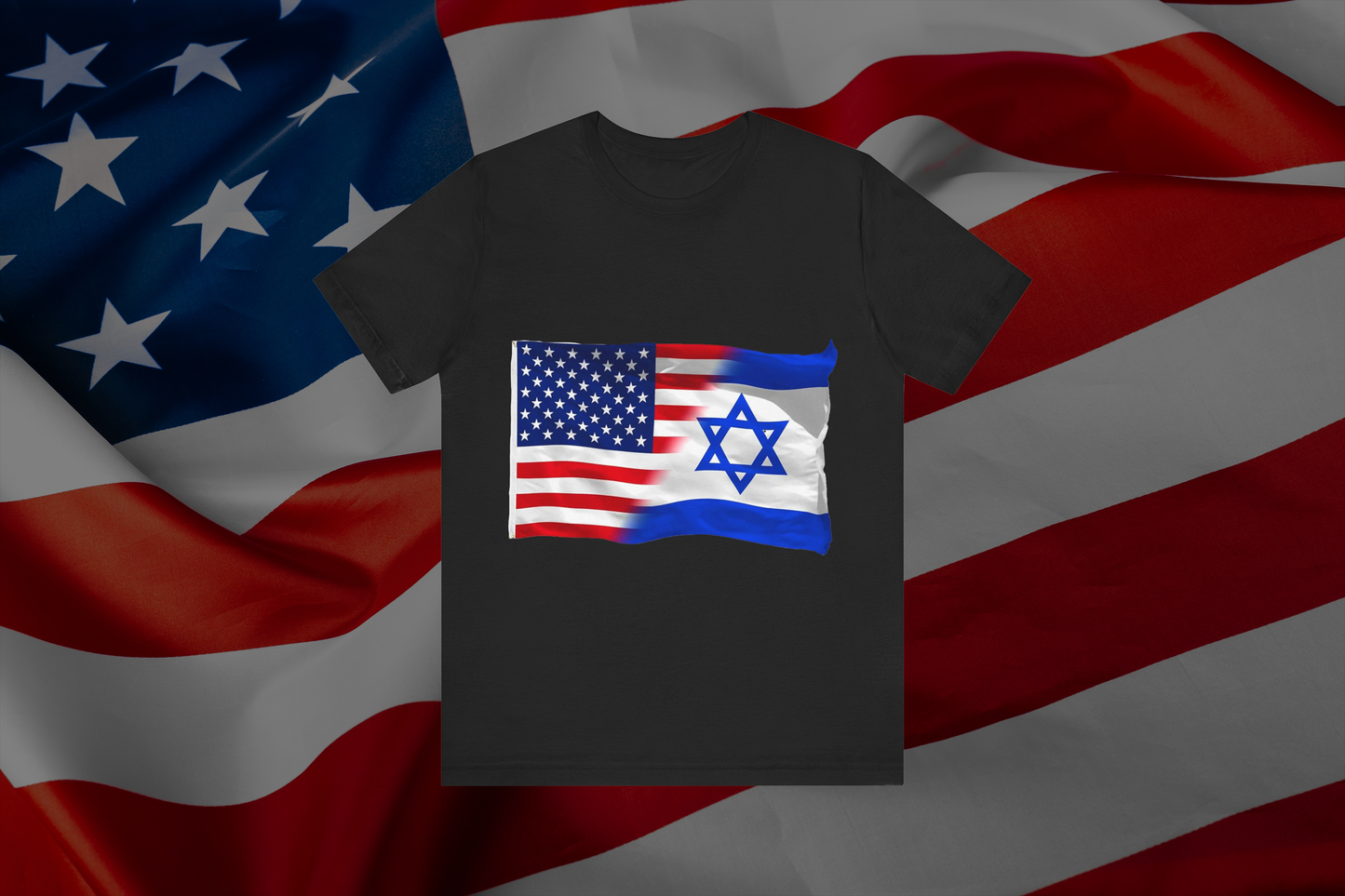 America & Isreal Flag T-Shirt