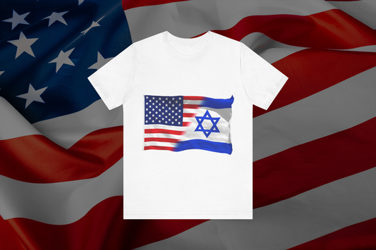 America & Isreal Flag T-Shirt